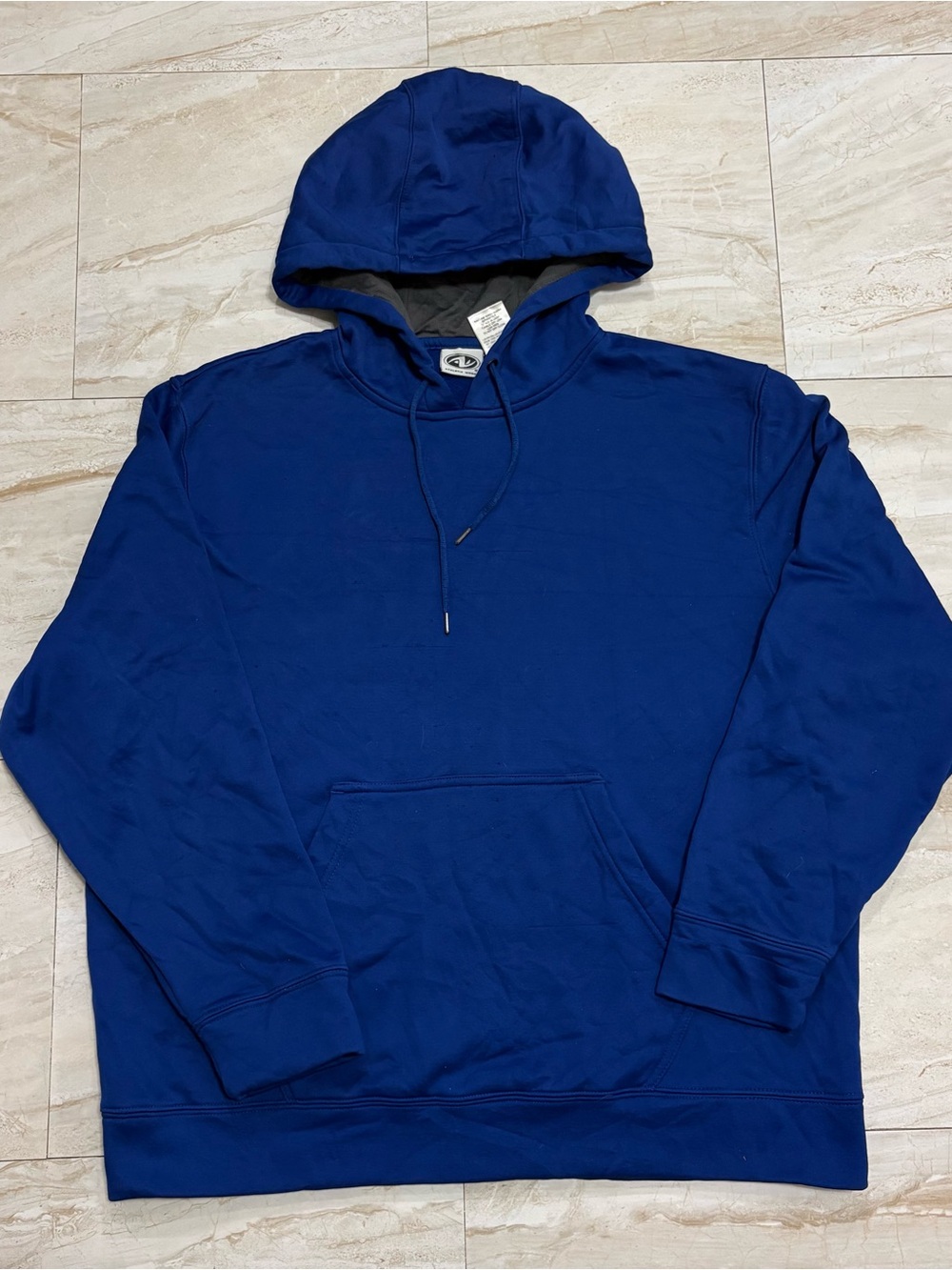 Athletic Works Vintage Mens Size L Blue Fleece Lined Hoodie